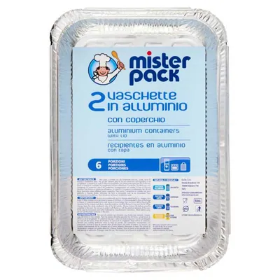 Mister Pack Контейнеры с крышкой, 6 порций, 2 шт.