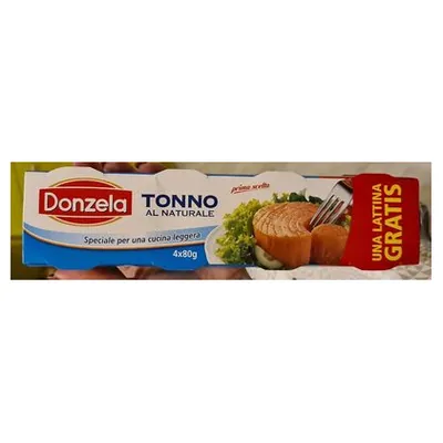 Donzela tuna in spring water, 4x80 g