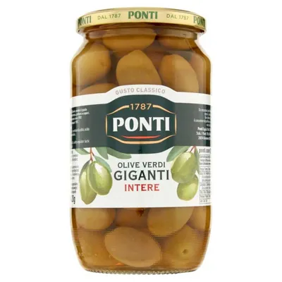 Ponti giant green olives, 800 g
