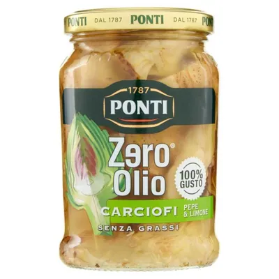 Ponti артишоки с перцем и лимоном без масла Zero Olio, 300 г