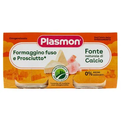 Plasmon processed cheese with ham, 2 × 80 g