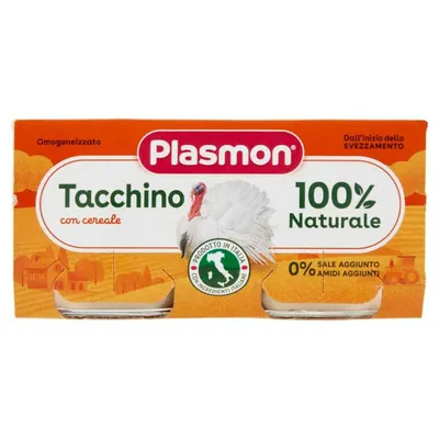 Plasmon turkey meat homogenized purée, 2 × 80 g