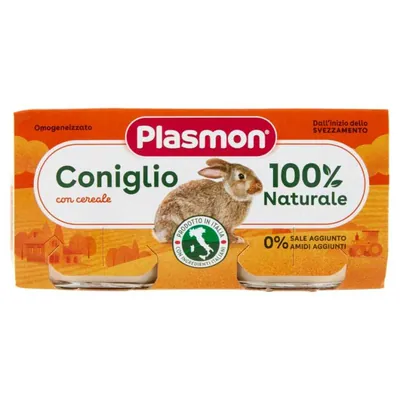 Plasmon rabbit meat homogenized purée, 2 × 80 g