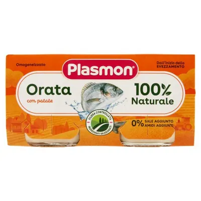 Plasmon homogenized gilthead seabream purée, 2 × 80 g