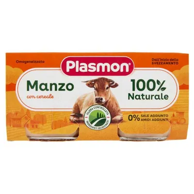 Plasmon beef meat homogenized purée, 2 × 80 g
