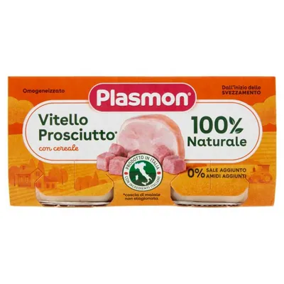 Plasmon homogenized veal and ham meat purée, 2 × 80 g