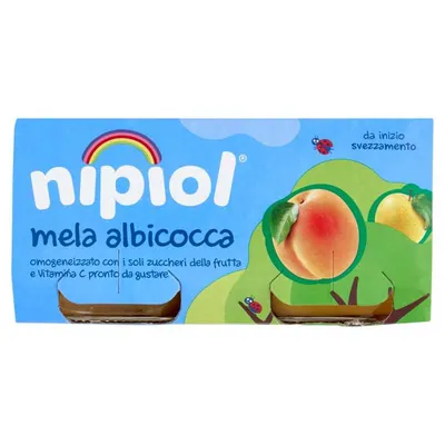 Nipiol apricot and apple homogenized purée, 2 × 80 g