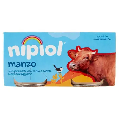 Nipiol beef meat homogenized purée, 2 × 80 g