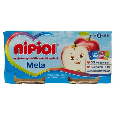 Nipiol apple homogenized fruit purée, 2 × 80 g