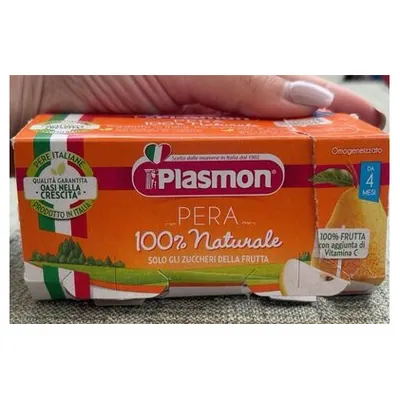 Plasmon фруктовое пюре груша, 2х80 г