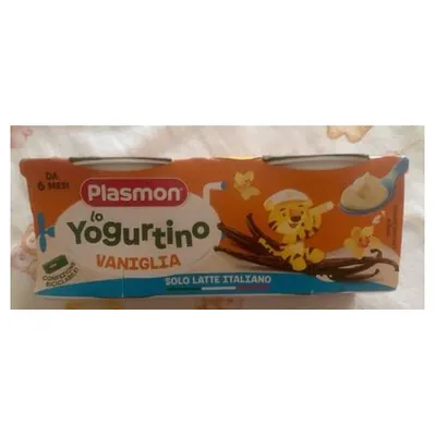 Plasmon детский йогурт с ванилью, 2х100 г