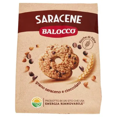 Balocco цельнозерновое печенье Saracene с гречневой крупой и шоколадными каплями, 700 г