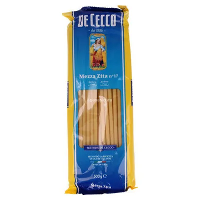 De Cecco mezza zita pasta, 500 g