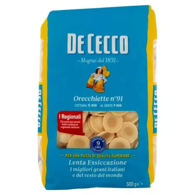 De Cecco Orecchiette n.91, 500 г