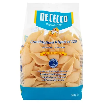De Cecco Specialità Conchiglioni Rigati n.126, 500 г