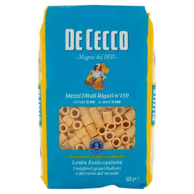 De Cecco Mezzi Ditali Rigati n.159, 500 г