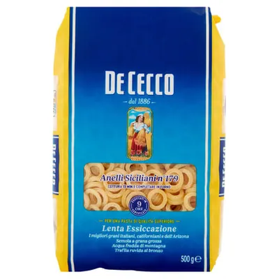 De Cecco Anelli Siciliani pasta nº 179, 500 g
