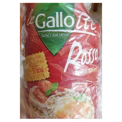 Gallo рисовые хлебцы Le Gallotte Rosso & Riso Integrale, 100 г