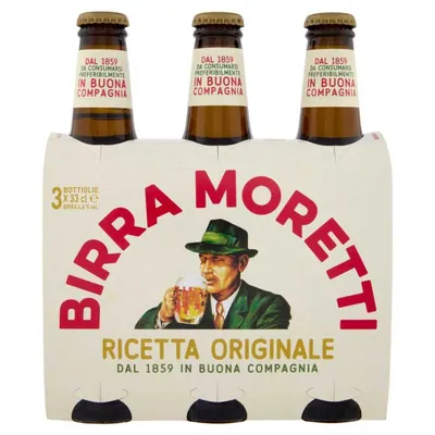 Birra Moretti Пиво, 3 × 0,33 л