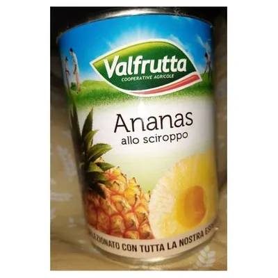 Valfrutta ананас в сиропе без добавления сахара, 580 г