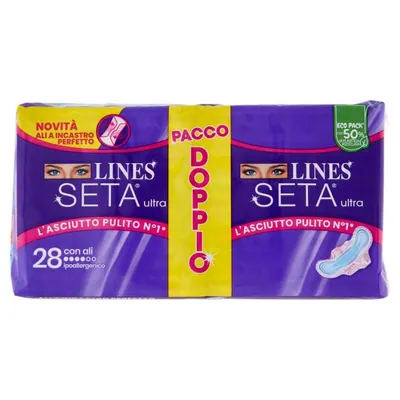 Lines Seta Ultra sanitary pads with wings, 28 pcs