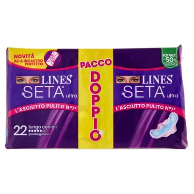 Lines Seta Ultra long sanitary pads with wings, 24 pcs