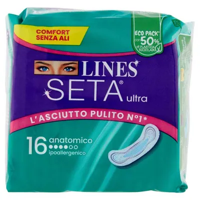 Lines Seta Ultra anatomical sanitary pads, 16 pcs