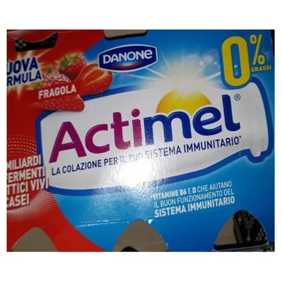 Actimel йогурт питьевой 0,1% клубника, 600 г