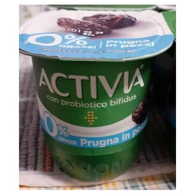 Activia Danone йогурт чернослив 0% жирности, 4х125 г