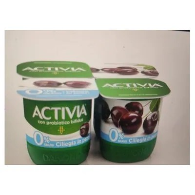 Activia Danone йогурт вишня 0% жирности, 4х125 г