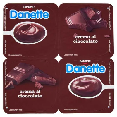Danette шоколадный крем-десерт, 4 × 125 г