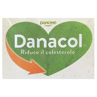 Danacol биойогурт натуральный белый, 8х100 г