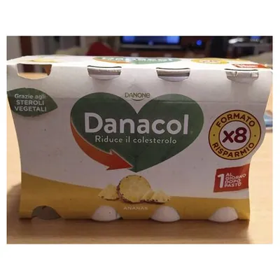 Danone Danacol йогурт питьевой ананас, 800 г
