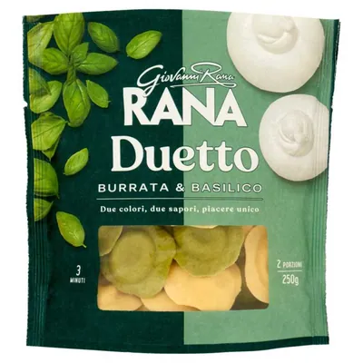 Giovanni Rana Равиоли Duetto с бурратой и базиликом, 250 г