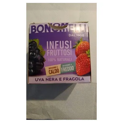 Bonomelli Grape and strawberry herbal infusion, 10 tea bags