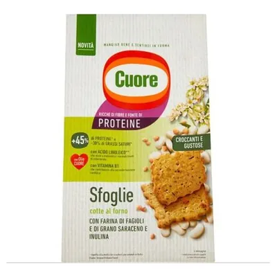 Cuore хрустящие хлебцы из нутовой муки Sfoglie Croccanti Ceci, 170 г