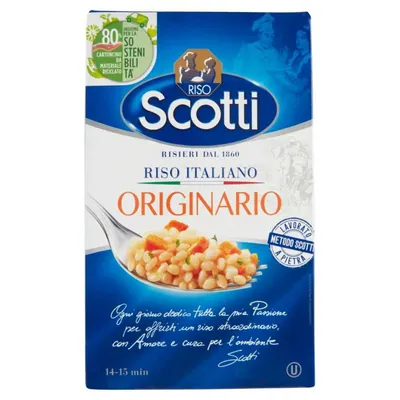 Riso Scotti Рис Оридринарио в пачке, 1 кг