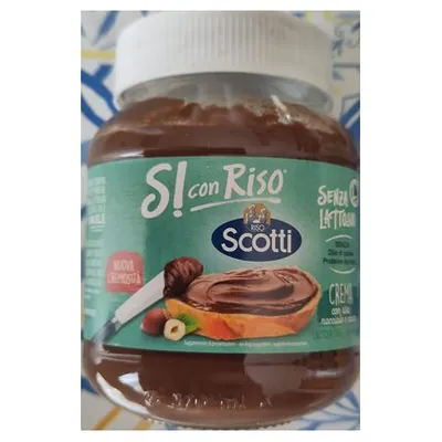 Scotti lactose-free chocolate hazelnut spread with rice, 350 g