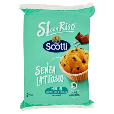 Riso Scotti Маффины с рисом и шоколадными каплями, 252 г