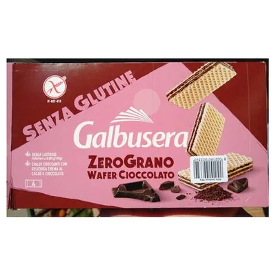 Galbusera вафли ZerØGrano без глютена и лактозы с шоколадом, 180 г