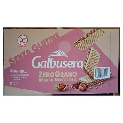 Galbusera вафли ZerØGrano без глютена с кремом из фундука, 180 г