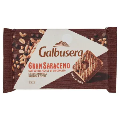 Galbusera песочное печенье Gran Saraceno из гречневой муки, 260 г