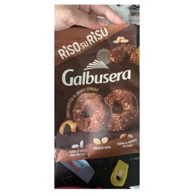 Galbusera печенье Riso Su Riso с рисом, шоколадом и какао, 290 г