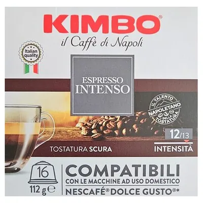 Kimbo Dolce Gusto compatible Intenso coffee capsules, 16 pcs