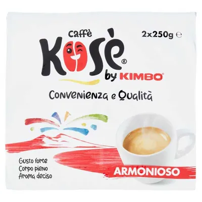 Kimbo Caffè Кофе молотый Kosè Armonioso, 2 шт. по 250 г