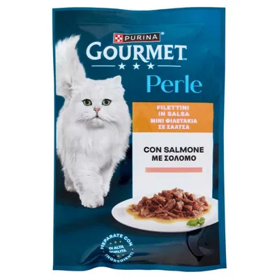 Purina Gourmet Perle cat mini fillets with salmon, 85 g