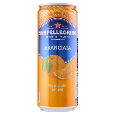 Sanpellegrino Naturali Aranciata газированный напиток апельсиновый в жестяной банке, 0,33 л