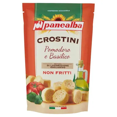 Panealba Кростини с томатами и базиликом Panealba Crostini Pomodoro e Basilico, 100 г