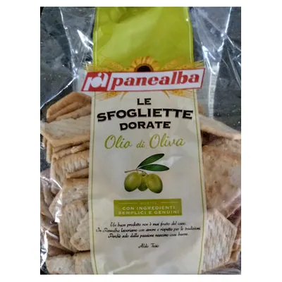 Panealba хрустящие хлебцы с оливковым маслом Sfogliette Olio d'Oliva, 180 г