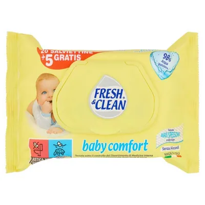 Fresh & Clean Baby Comfort Wipes, 25 pcs